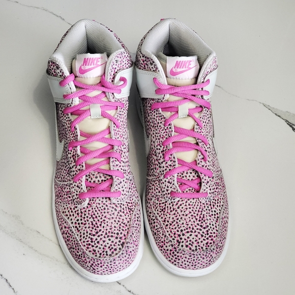 Nike Dunk High Skinny Print Medium Gray Laser Purple - Picture 12 of 12